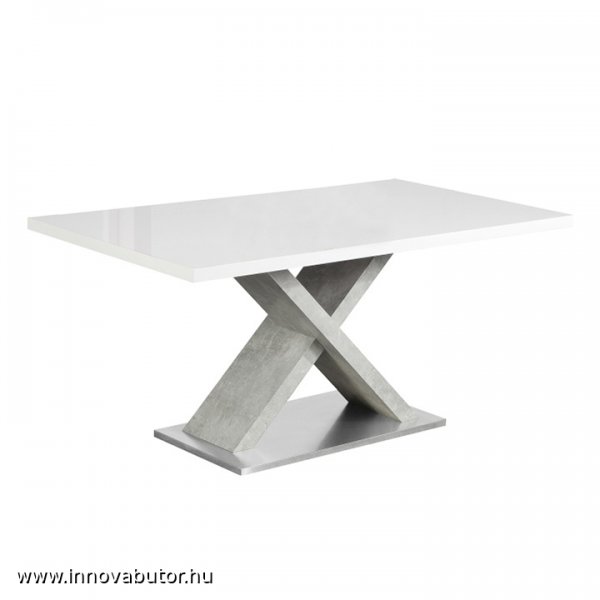 farnel magasfényű beton szürke asztal étkezőasztal