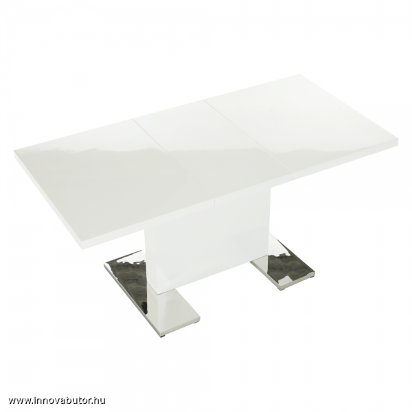 irakol magasfényű fehér kihúzható asztal étezőasztal 